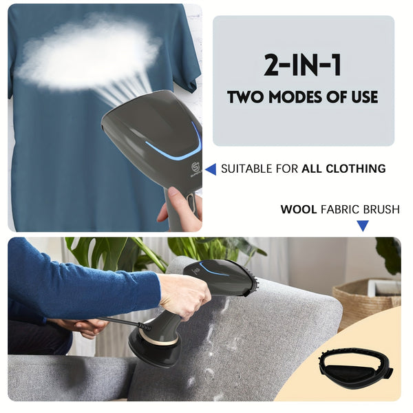 Handheld Steam Clothes Steamer - 1700W Handheld Garment Steamer For Clothes | Fast Heat-Up, Powerful Wrinkle Remover, Portable & Lightweight For Home And Travel, Safe For All Fabrics