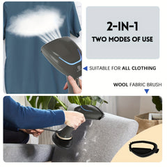 Handheld Steam Clothes Steamer - 1700W Handheld Garment Steamer For Clothes | Fast Heat-Up, Powerful Wrinkle Remover, Portable & Lightweight For Home And Travel, Safe For All Fabrics