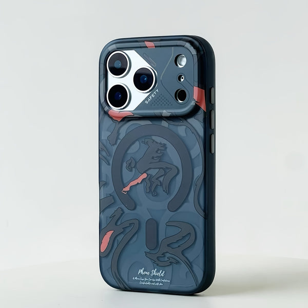 Phone Case: Limited-edition Graffiti Phone Case for The Year of The Horse, Compatible with The iPhone 17 Pro Max, Featuring A Shock-resistant Design, A Stylish Magnetic Attachment and Support for Wireless Charging