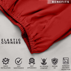 1pc Extra Deep Fitted Sheet, All seasons Bedding Ultra Soft Breathable Microfiber, Wrinkle-Free, Machine Washable, Hotel Quality All Sizes Available