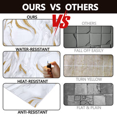 10/20/30/40PCS Marble Effect Tile Stickers 30x60cm - Self Adhesive PVC Wall Panels, Waterproof & Oil-Proof for Kitchen Backsplash, Bathroom & Bedroom Decor