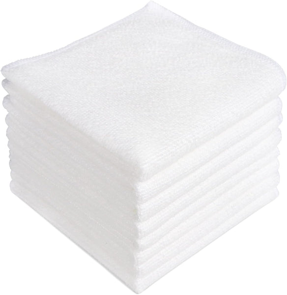 AIDEA Microfibre Cloth Pack of 8, Multifunctional Reusable Cleaning Cloths, Lint Free Streak Free Washable Cloth Duster for House, Kitchen, Car, Motorbike, Windows 30 X 30 Cm