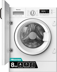 Hisense 1Q Series WF1Q8041BW Freestanding 8 KG Front Load Washing Durable Inverter Machine, Steam Wash, Quick Wash, 15 Washing Programs 1400 RPM White - Energy Rating A