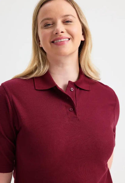 Uneek Clothing UC106 Women's Classic Short-Sleeved Poloshirt - Uniform, Casual or Office Wear | 50/50 Cotton Polyester | Plain Tee Top for Ladies, Side Vents