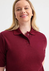 Uneek Clothing UC106 Women's Classic Short-Sleeved Poloshirt - Uniform, Casual or Office Wear | 50/50 Cotton Polyester | Plain Tee Top for Ladies, Side Vents