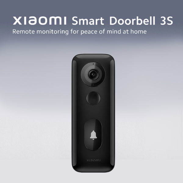 Xiaomi Smart Doorbell 3s,180° Ultra-Wide View 2k Resolution,Superior Night Vision,Professional Ip65 Water,Two Power Supply Modes 5200mah Battery, Free, Rolling 72-Hour Cloud Storage