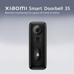 Xiaomi Smart Doorbell 3s,180° Ultra-Wide View 2k Resolution,Superior Night Vision,Professional Ip65 Water,Two Power Supply Modes 5200mah Battery, Free, Rolling 72-Hour Cloud Storage
