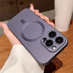Luxury For Wireless Charging Case For IPhone 16 15 11 13 12 14 Pro Max Plus Magnetic Phone Cases Lens Protector Matte Cover