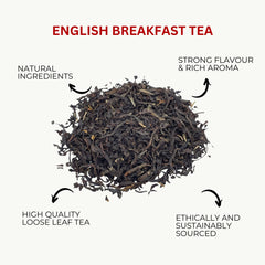 Tea Sampler Gift Set with Measuring Spoon – 4 Premium Loose Leaf Blends (4 × 25g, 40+ Cups) – English Breakfast, Earl Grey, Spiced Apple Chai & Jasmine Mint Green Tea – Luxury Gift Box