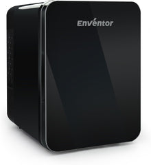 Enventor Mini Fridge 4 Litre, 6 Can Mini Fridges for Bedrooms, AC+12V DC Power Cooler & Warmer, Portable Small Fridge for Car, Travel, Home/Skincare, Makeup, Cosmetics/Drinks, Fruit, Food, Black