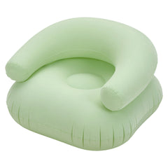 73*73*52cm U-shaped Outdoor Leisure Inflatable Sofas, Portable Inflatable Mattresses for Home Use, with Backrest, Foot Pump Included, Durable and Wear-resistant, Suitable for Home, Camping, Beach and Travel Use Green/Purple