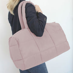 MYTAGALONGS Cloud Duffle Weekender Bag in Beige