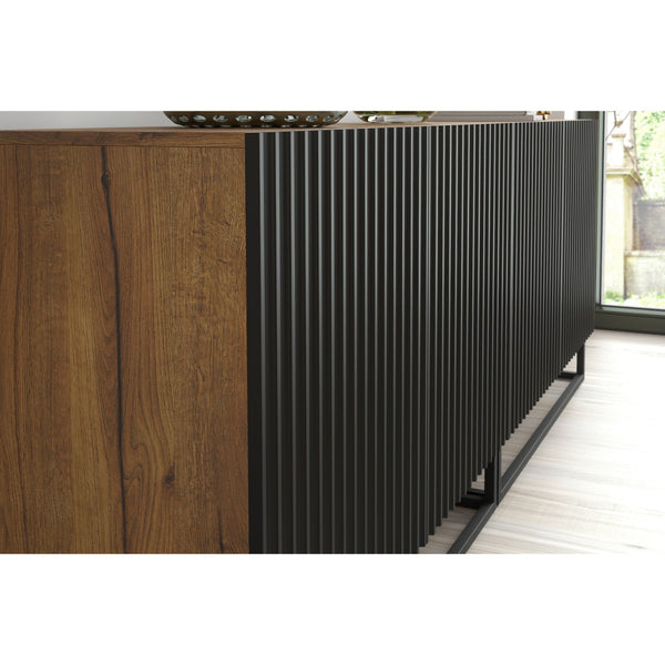 Ripple Duo 200cm Modern Sideboard with Fluted Doors and Storage