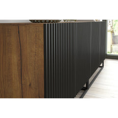Ripple Duo 200cm Modern Sideboard with Fluted Doors and Storage