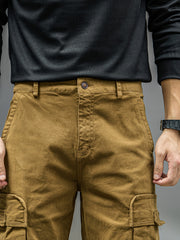 Men's Casual Cargo Pants, Multi-pocket, All-season American Street Style Loose Straight-leg Pants,  Blend, Machine Washable, Suitable for Casual Wear, Practical Workwear, Leisure Cargo Design, for Daily Outings and Travel