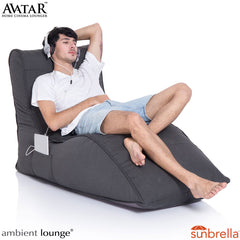 Ambient Lounge Avatar Lounger Outdoor Bean Bag in Dark Grey