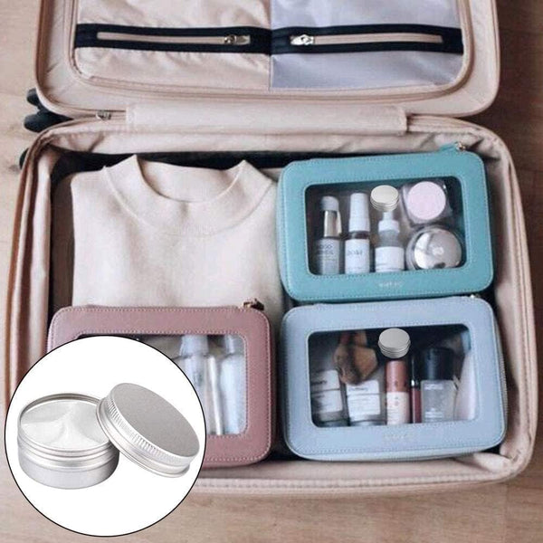 20Pcs 15 Ml Aluminium Tin Jars Empty Cosmetic Jars Sample Containers Pots Lip Balm Containers Small Tin Cans with Lids Travel Pots for Toiletries Travel Makeup Creams Powder Mineral DIY Candles