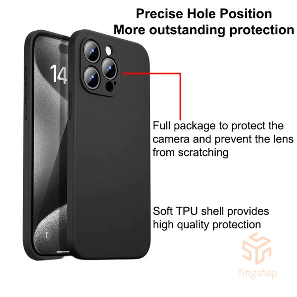 Phone Case: Custom Photo Black Slim Lightweight Phone Case - with Camera Protection, Soft Material, HD Printing, Fade-Resistant, Personalized Case for iPhone 17/ 16/ 15/ 14/ 13/ 12/ 11 Pro Max/ Pro/ Plus, Warm Gift for Friends & Family on Christmas