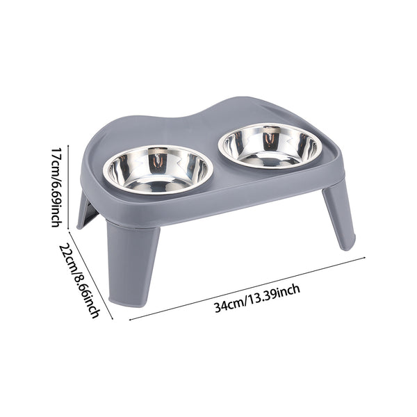 Dog Bowls with Stand, Adjustable Raised Dog Bowl for Large Dogs, Dog Feeding Station with 2 Stainless Steel Dog Bowls, Non-Slip elevated dog bowls
