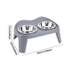 Dog Bowls with Stand, Adjustable Raised Dog Bowl for Large Dogs, Dog Feeding Station with 2 Stainless Steel Dog Bowls, Non-Slip elevated dog bowls