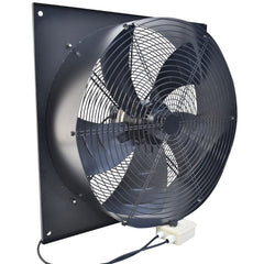 1pc Kitchen Exhaust Fan 10850m/h Stainless Steel Ventilation Fan with Governor Switch Low Noise Extractor with Backdraft Damper for Home Bathroom Garage, Black