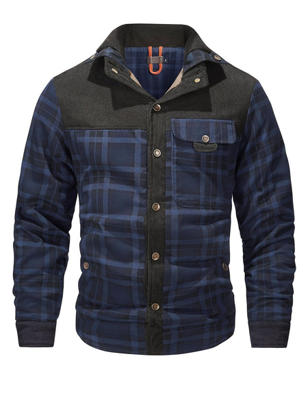 US Size Men'S Casual High-Quality Fall/Winter Plaid Jacket