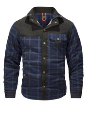 US Size Men'S Casual High-Quality Fall/Winter Plaid Jacket