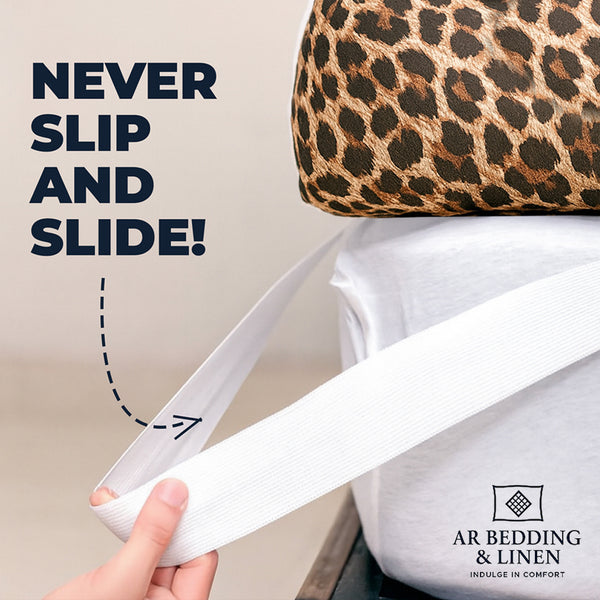 AR Bedding Extra Thick Leo Mattress Topper – 1000 GSM Cloud Fiber, Box Stitched, Ultra Soft & Secure Fit Great Christmas Gift Idea