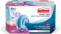 Unibond AERO 360° Moisture Absorber Neutral Refill Tab, Ultra-Absorbent and Odour-Neutralising, for AERO 360° Dehumidifier, Condensation Absorbers, (4 X 450G)