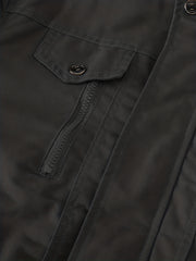 Men's Tactical Jacket with Multiple Pockets, Practical Workwear Style Coat