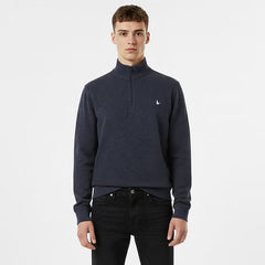 Jack Wills Men'S Melange 1/4 Zip Jumper in Black