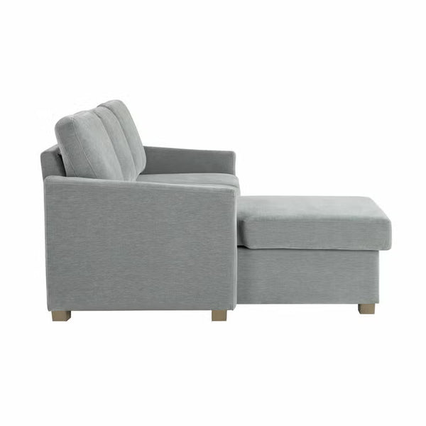 Coddle Cameron Fabric Sofa Bed with Reversible Chaise, Grey
