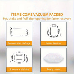 2/4/6 Pack Super Soft White Pillows With Zip Closure Soft Fluffy Square Pillow Cores, Cushion Inserts 45x45 Pads, Decorative Cushion Cores For Sofas, Cars And Home Decor - Multi-Purpose, Casual Style(45x45 Cm/ 18x18 Inches)Sofa Cushions Fillers