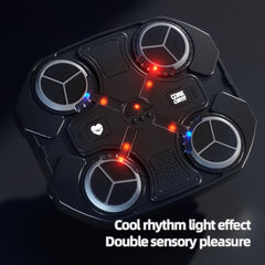 Interactive Boxing Reflex Training System, Four Hit Board Music Boxing Target Dynamic LED Light, Adjustable Speed, Durable ABS Material, Indoor Exercise & Coordination
