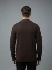 Temujin OBM Men's Fashion New Twist Solid Color Knit Long Sleeve Pullover Sweater