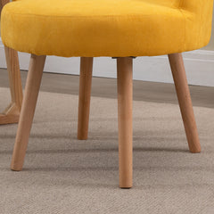 Set of 2 Small Accent Tub Chairs Occasional Lounge Sofa for Living Room Bedroom, Upholstered Fabric with Solid Wood Legs