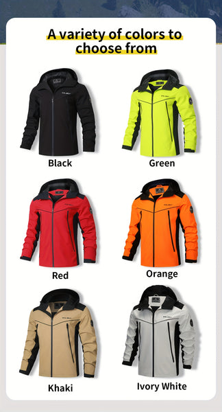 Men's Patchwork Slim-fit Jacket, Suitable for Spring and Autumn Wear, Men's Long-zipper Large-pocket Varsity-style Jacket