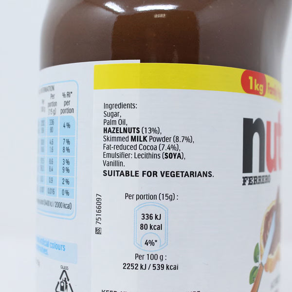 Nutella Hazelnut Spread, 1Kg