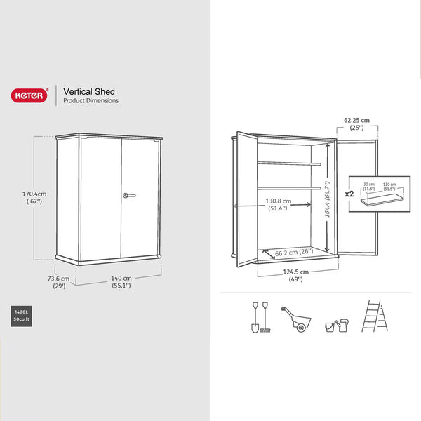 Keter Storm Grey Signature Alto 4Ft 6