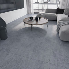 24 Pcs Self-Adhesive Grey Marble Floor Tiles Sticker Non-slip Textured Grip Vinyl Flooring Tiles Stick On Wall Floor Kitchen Bathroom Living Room Bedroom Decor, 30cm*30cm/12*12in