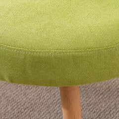 Set of 2 Small Accent Tub Chairs Occasional Lounge Sofa for Living Room Bedroom, Upholstered Fabric with Solid Wood Legs