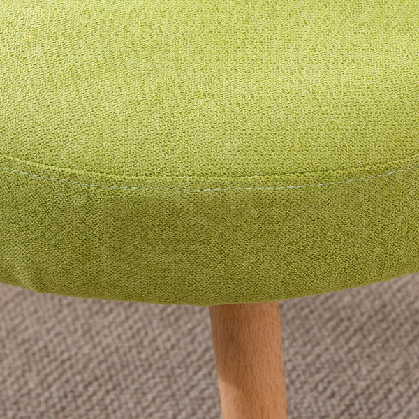 Set of 2 Small Accent Occasional Lounge Sofa, Guest Reception Sofa Chair Office Chair, Tub Chairs Upholstered Fabric with Solid Wood Legs