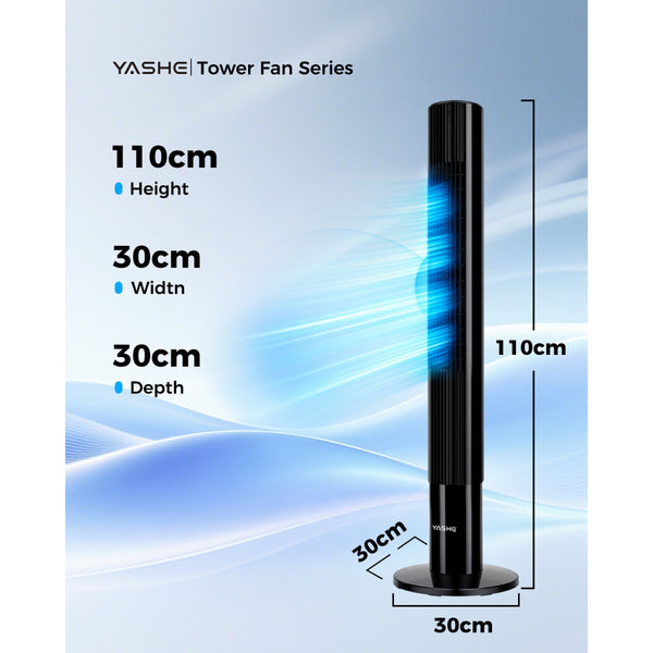43' Tower Fan, Quiet Floor Fan with 28dB Low Noise, 3 Speeds, 2 Modes, 85° Oscillation, 12H Timer, LED Display, for Bedroom, Office and Home
