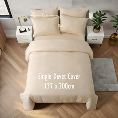 Duvet Cover Set with Matching Pillowcase Microfibre Wrinkle Resistant with Quick Popper Fastening