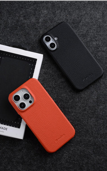 Phone Case - High-Quality Leather Case Designed for The for Iphone 17 Pro Max Featuring Magnetic Support, Also Compatible with The for Iphone 16 Pro, Providing a Sturdy Cover