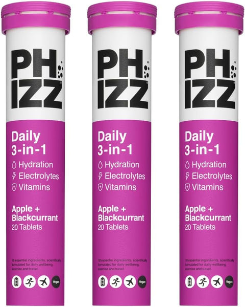 Phizz Electrolytes, Multivitamin & Hydration Tablets - 20 Effervescent Rehydration Electrolyte Tablets - 18 Vitamins & Minerals, Vitamin C, Vegan, Vegetarian & Low Calorie (Orange, 20 Count)