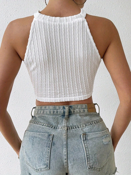 Women's Cold Shoulder Sleeveless Slim Fit Tank Top with Tassel Hem - Summer Beachwear Elegant Solid Color Cold Shoulder Exposed Shoulder Blouse for Parties Weddings - Machine Washable Solid Color Non-sheer Tops