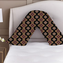 Printed V Pillow Cases Covers Easy Care Head Back Neck Maternity Support74x34cm