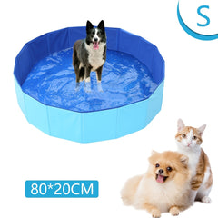 Foldable Dog Paddling Pool Pet Cat Swimming Pool Indoor/Outdoor Collapsible Summer Bathing Tub Shower Tub for Spring Outdoor Shower Play in Water
