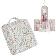 Hanging Toiletry Bag Women Large Travel Makeup Bag Organizer Bag with A PVC Compartment for Essentials Accessories Cosmetics Roomy Toiletries Bag Gift Best Toiletry Bag for International Travel Christmas Gifts